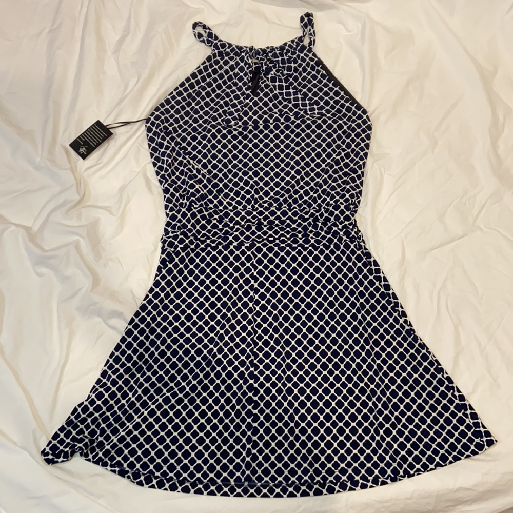 Valerie bertinelli navy blue dress size 14 great condition never worn - Picture 4 of 7